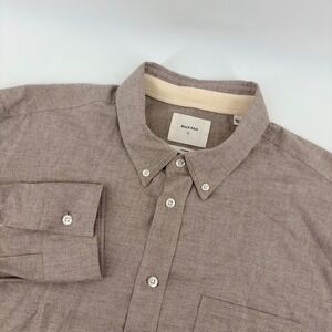 Billy Reid Men's Button-Down Shirt in Taupe Brown